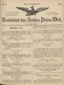 Kreisblatt des Kreises Posen-West 1907.10.24 Jg.19 Nr43
