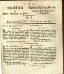 Amtsblatt der K&ouml;niglichen Regierung zu Posen. 1837.02.21 Nro.8