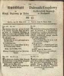 Amtsblatt der K&ouml;niglichen Regierung zu Posen. 1837.03.28 Nro.13