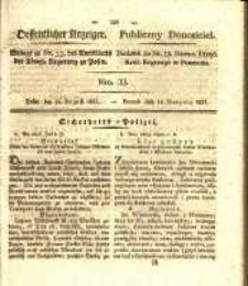 Oeffentlicher Anzeiger. 1827.08.14 Nro.33