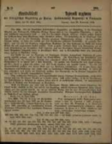 Amtsblatt der K&ouml;niglichen Regierung zu Posen. 1864.04.26 Nro.17