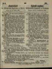 Amtsblatt der K&ouml;niglichen Regierung zu Posen. 1864.10.18 Nro.42