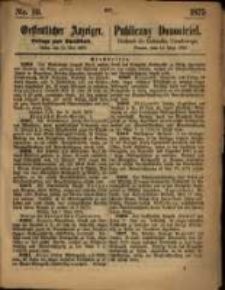 Oeffentlicher Anzeiger. Beilage zum Amtsblatt. 1875