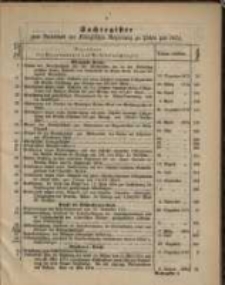 Sachregister ... pro 1874