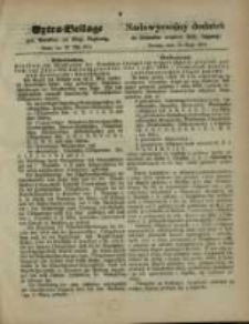 Extra=Beilage zum Amtsblatt der K&ouml;nigl. Regierung. Posen, den 28. Mai 1874