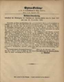 Extra=Beilage zu Nr. 39 des Amtsblattes der K&ouml;ngl. Regierung. Posen, den 24. September 1874.
