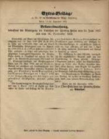Extra=Beilage zu Nr. 39 des Amtsblattes der Köngl. Regierung. Posen, den 24. September 1874.