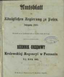 Amtsblatt der Königlichen Regierung zu Posen. 1865.01.03 Nro.1