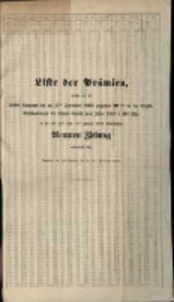 Liste der Pr&auml;mien