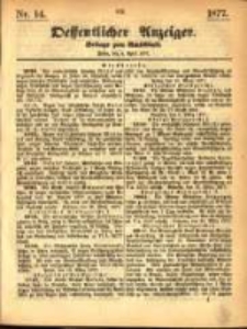 Oeffentlicher Anzeiger. 1877.04.04 Nro.14