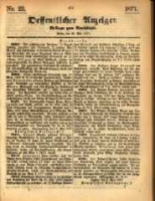 Oeffentlicher Anzeiger. 1877.05.30 Nro.22