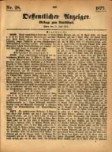 Oeffentlicher Anzeiger. 1877.07.11 Nro.28