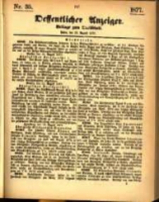 Oeffentlicher Anzeiger. 1877.08.29 Nro.35