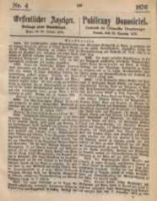 Oeffentlicher Anzeiger. 1876.01.26 Nro.4