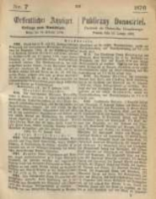 Oeffentlicher Anzeiger. 1876.02.16 Nro.7
