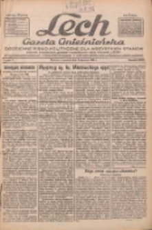 Lech.Gazeta Gnieźnieńska: codzienne pismo polityczne dla wszystkich stan&oacute;w. Dodatki: tygodniowy "Lechita" i powieściowy oraz dwutygodnik "Leszek" 1933.01.05 R.34 Nr4