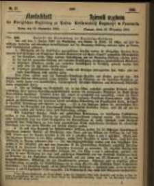 Amtsblatt der K&ouml;niglichen Regierung zu Posen. 1865.09.12 Nro.37