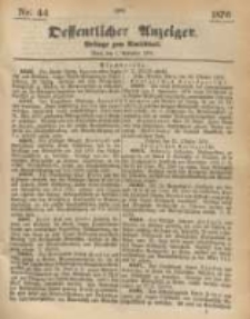 Oeffentlicher Anzeiger. 1876.11.01 Nro.44