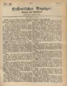 Oeffentlicher Anzeiger. 1876.11.08 Nro.45
