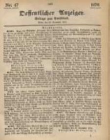 Oeffentlicher Anzeiger. 1876.11.22 Nro.47