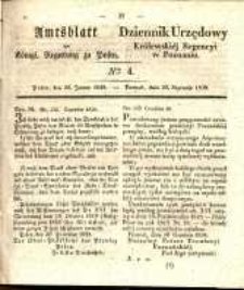 Amtsblatt der K&ouml;niglichen Regierung zu Posen. 1839.01.22 Nr 4