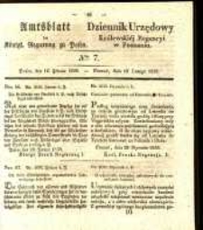 Amtsblatt der Königlichen Regierung zu Posen. 1839.02.12 Nr 7