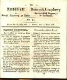 Amtsblatt der K&ouml;niglichen Regierung zu Posen. 1839.03.12 Nr 11