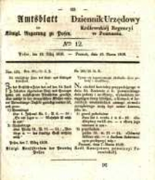 Amtsblatt der Königlichen Regierung zu Posen. 1839.03.19 Nr 12