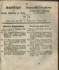 Amtsblatt der K&ouml;niglichen Regierung zu Posen. 1837.04.04 Nro.14
