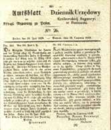 Amtsblatt der K&ouml;niglichen Regierung zu Posen. 1839.06.25 Nr 26