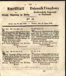 Amtsblatt der K&ouml;niglichen Regierung zu Posen. 1839.07.30 Nr 31