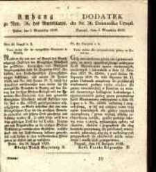 Anhang zu Nro 36 des Amtsblattes. Posen, den 3. September 1839