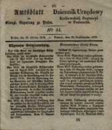 Amtsblatt der K&ouml;niglichen Regierung zu Posen. 1839.10.29 Nr 44