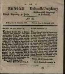 Amtsblatt der K&ouml;niglichen Regierung zu Posen. 1839.11.12 Nr 46