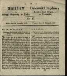 Amtsblatt der Königlichen Regierung zu Posen. 1839.11.19 Nr 47