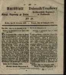 Amtsblatt der K&ouml;niglichen Regierung zu Posen. 1839.11.26 Nr 48