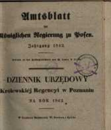 Amtsblatt der K&ouml;niglichen Regierung zu Posen. 1842.01.03 Nro.1
