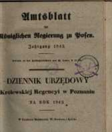Amtsblatt der Königlichen Regierung zu Posen. 1842.01.03 Nro.1
