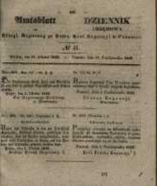 Amtsblatt der K&ouml;niglichen Regierung zu Posen. 1842.10.11 Nro.41