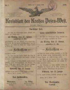 Kreisblatt des Kreises Posen-West 1908.01.02 Jg.20 Nr1