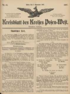 Kreisblatt des Kreises Posen-West 1907.11.07 Jg.19 Nr45