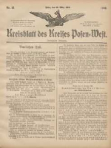 Kreisblatt des Kreises Posen-West 1908.03.26 Jg.20 Nr13