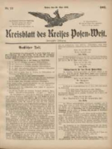 Kreisblatt des Kreises Posen-West 1908.05.28 Jg.20 Nr22