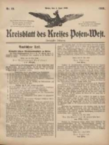 Kreisblatt des Kreises Posen-West 1908.06.04 Jg.20 Nr23
