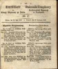 Amtsblatt der K&ouml;niglichen Regierung zu Posen. 1837.04.25 Nro.17