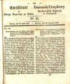 Amtsblatt der K&ouml;niglichen Regierung zu Posen. 1837.06.20 Nro.25