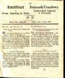 Amtsblatt der K&ouml;niglichen Regierung zu Posen. 1837.07.04 Nro.27