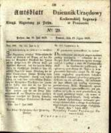 Amtsblatt der Königlichen Regierung zu Posen. 1837.07.18 Nro.29