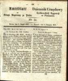 Amtsblatt der Königlichen Regierung zu Posen. 1837.08.01 Nro.31