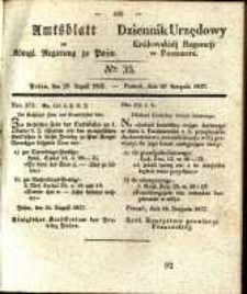 Amtsblatt der K&ouml;niglichen Regierung zu Posen. 1837.08.29 Nro.35